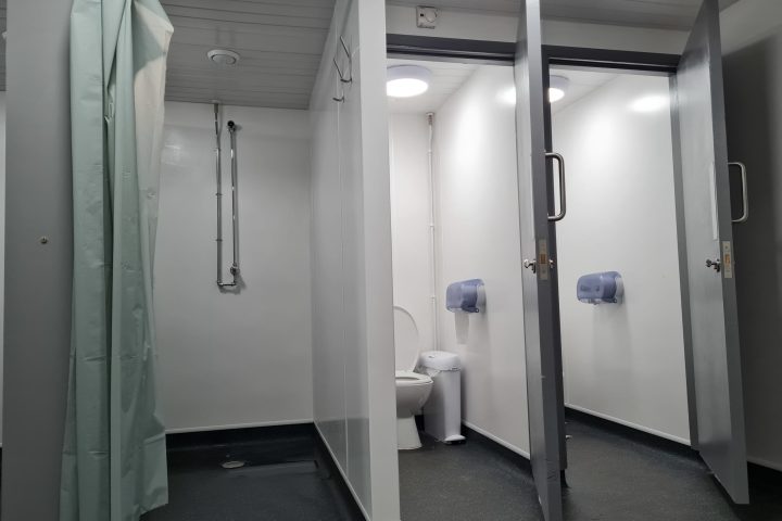 a close up of a door