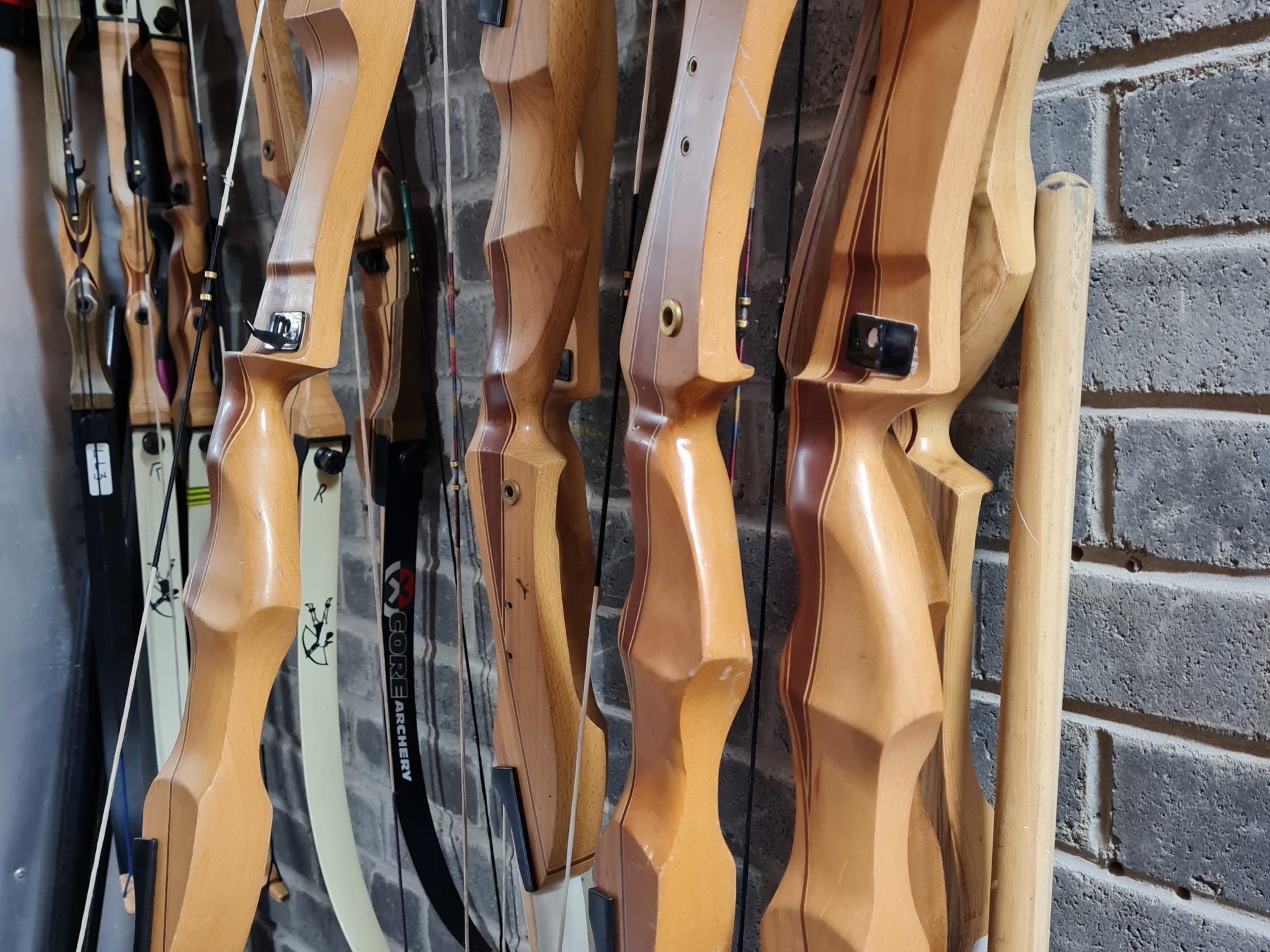 a row of wooden posts