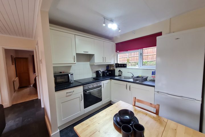 a person in a kitchen