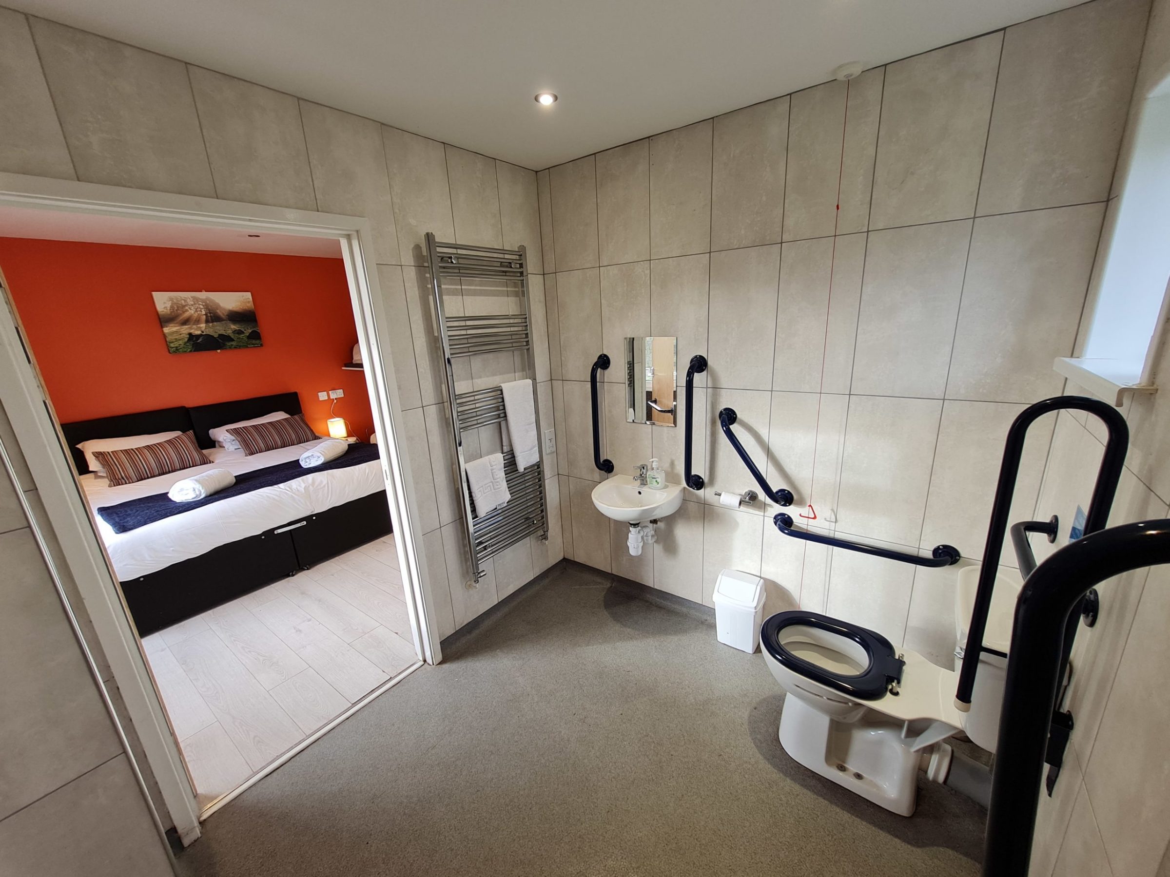 a close up of a sink in a small room