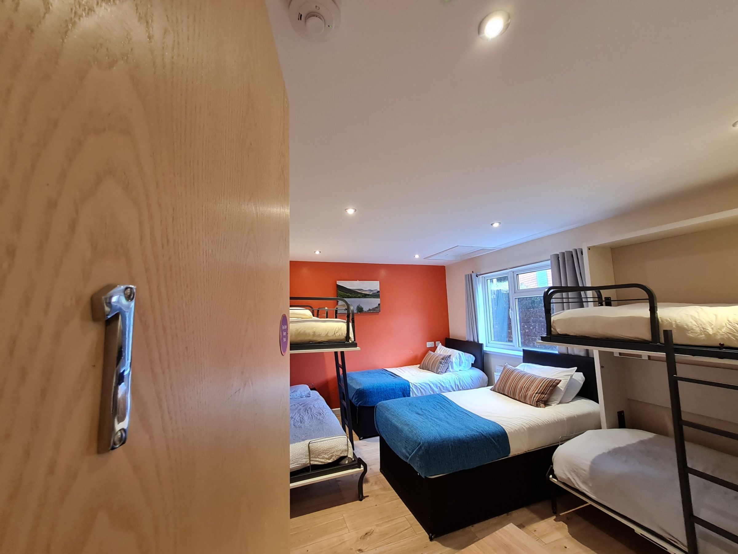 a large bed in a room