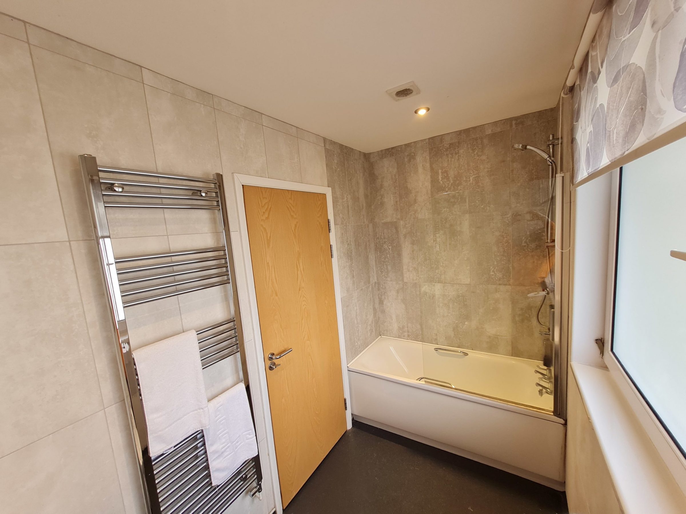 a close up of a door