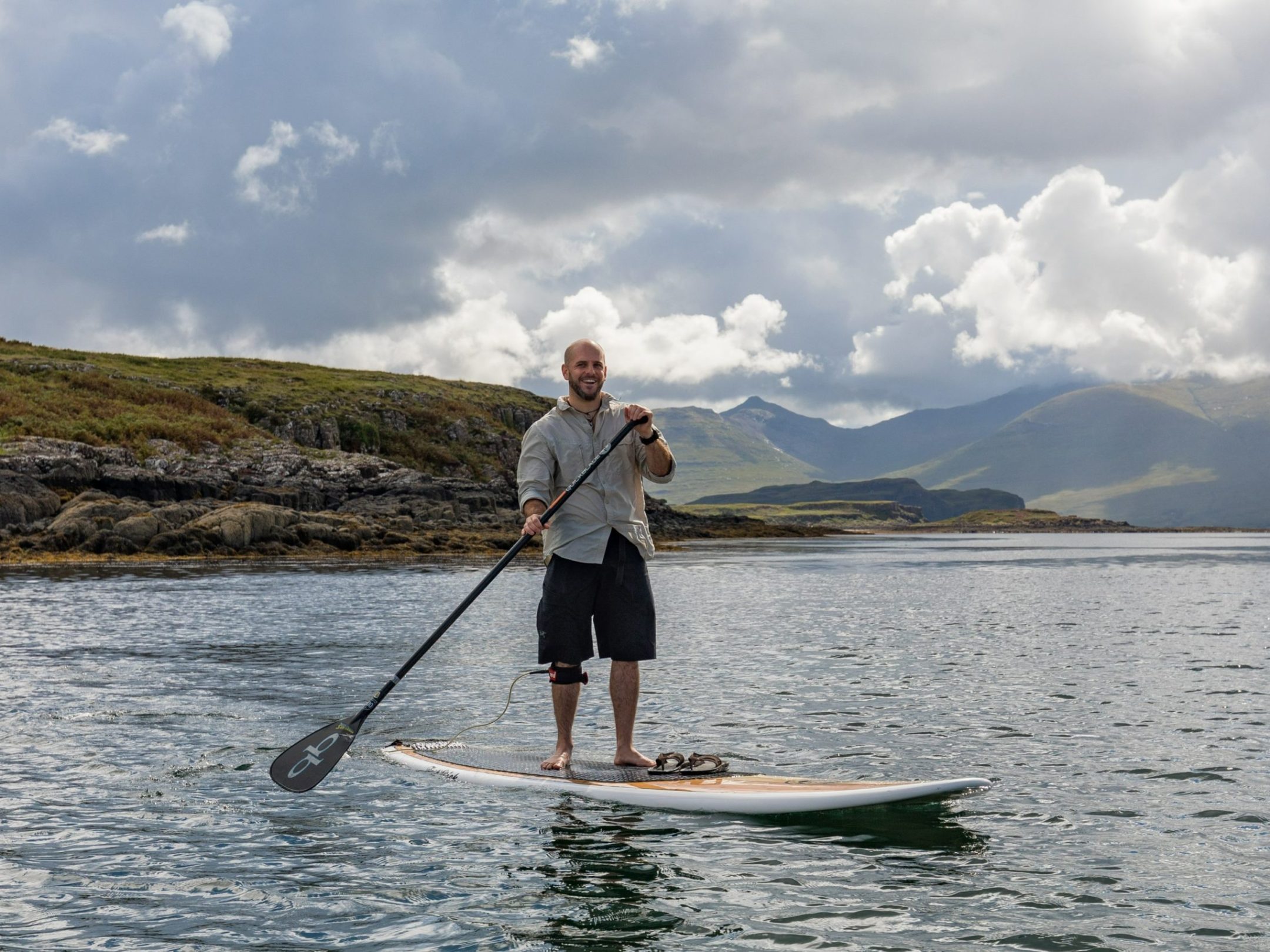 a man water skiing behind a boat