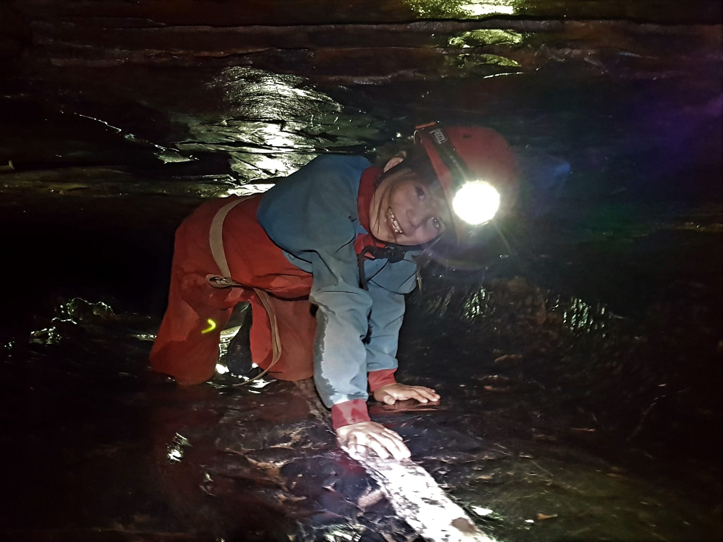 a person riding a snow board in the water