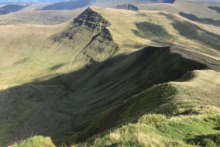 a view of the side of a mountain