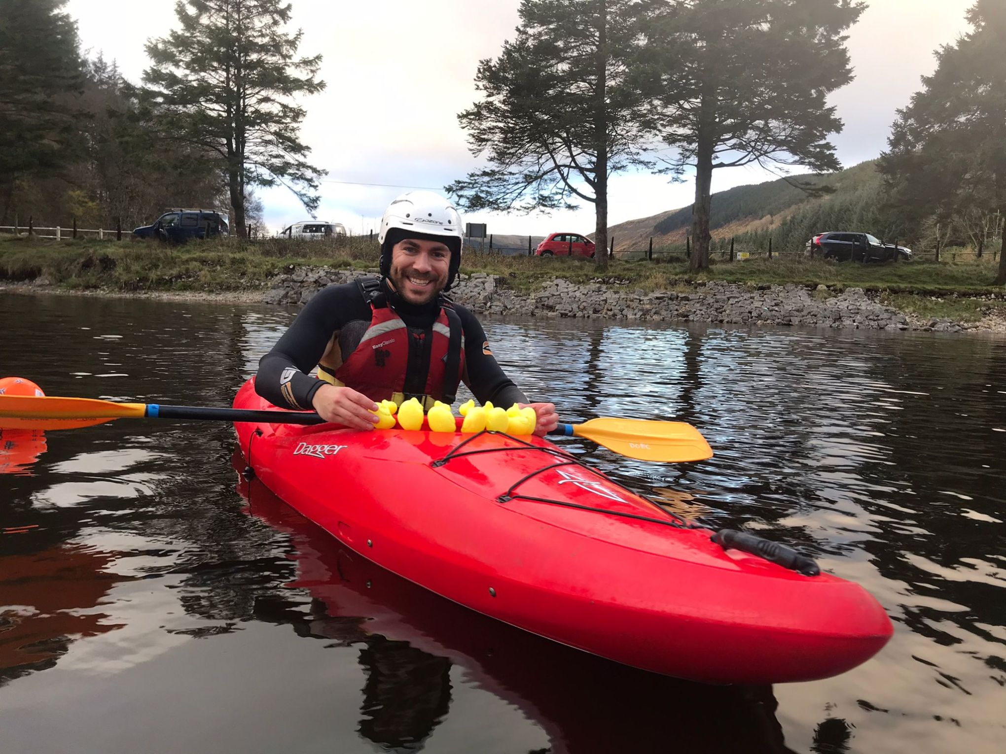 a small boat in a body of water