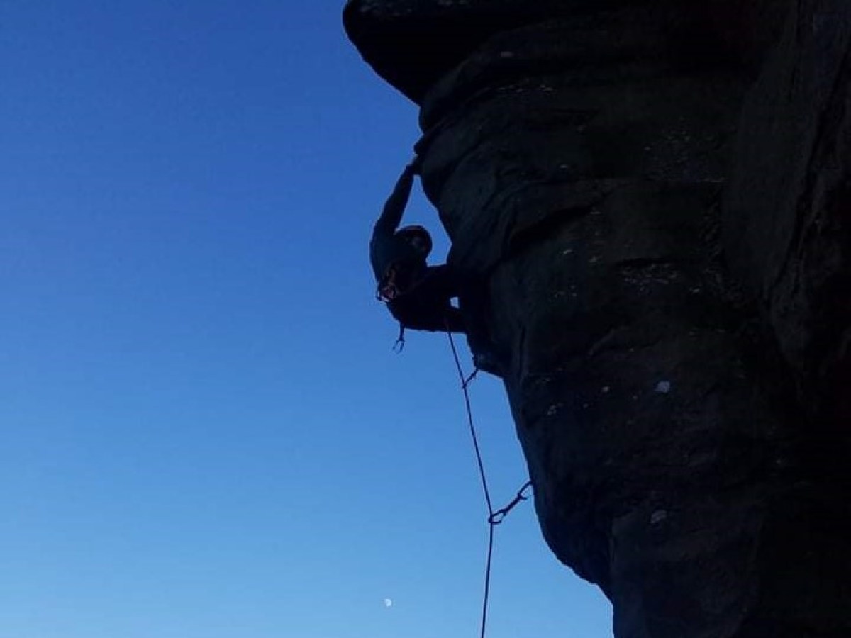 a person in a blue sky