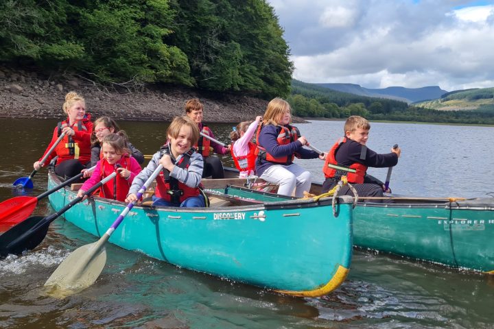 Canoeing session for children
