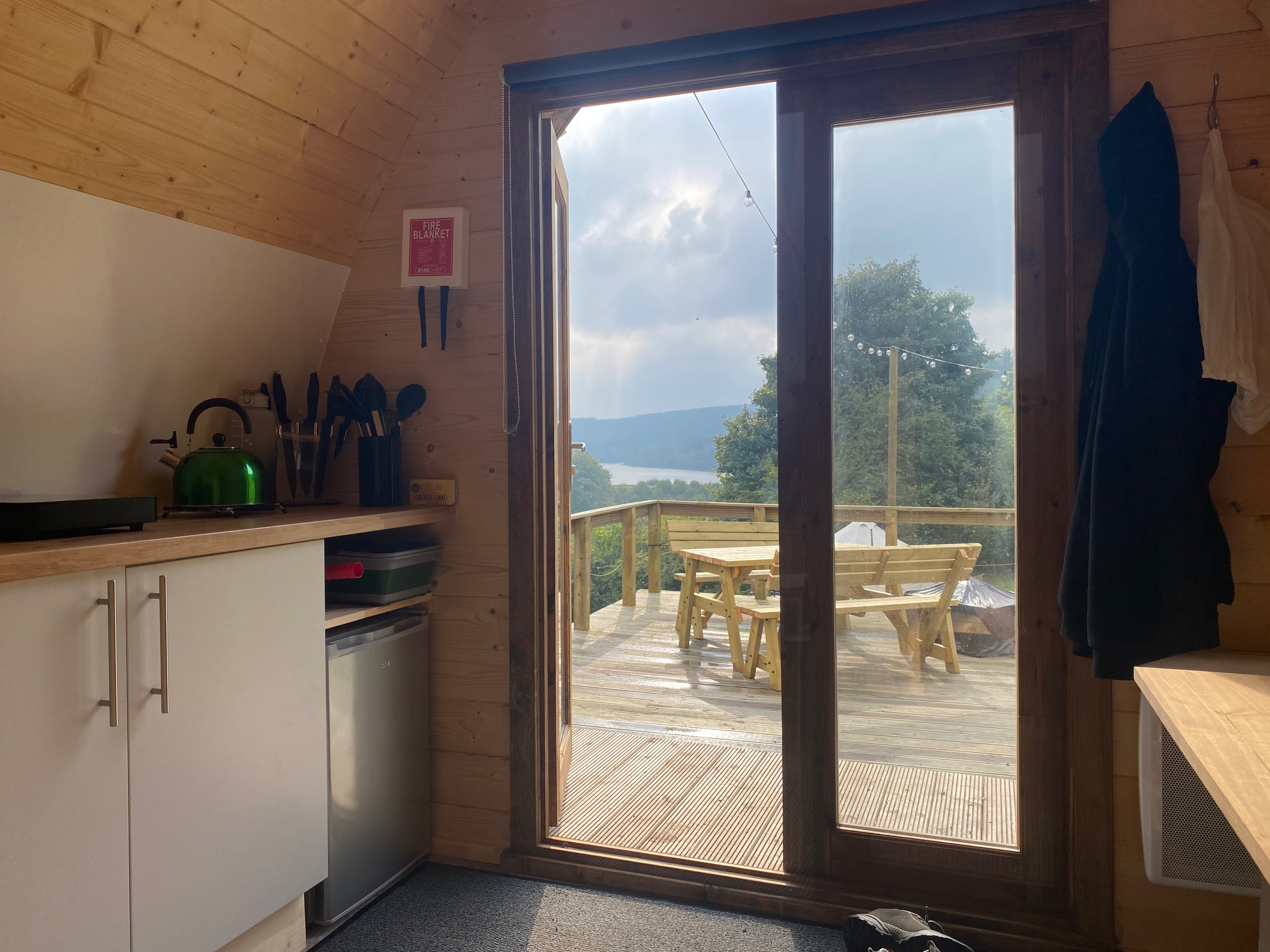 Looking on the decked area