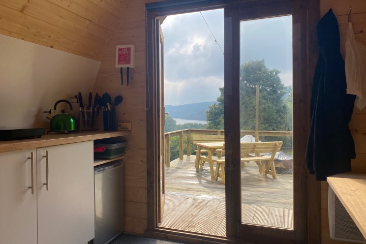 Looking on the decked area