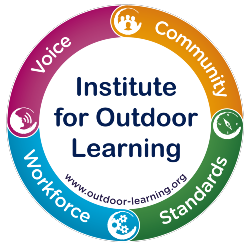Institute for Outdoor Learning logo with colored ring sections.